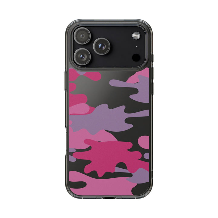 Pink &amp; Purple Camo Clear Impact-Resistant Phone Cases - The Kindness Cause