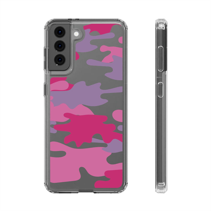 Pink &amp; Purple Camo Clear Impact-Resistant Phone Cases - The Kindness Cause