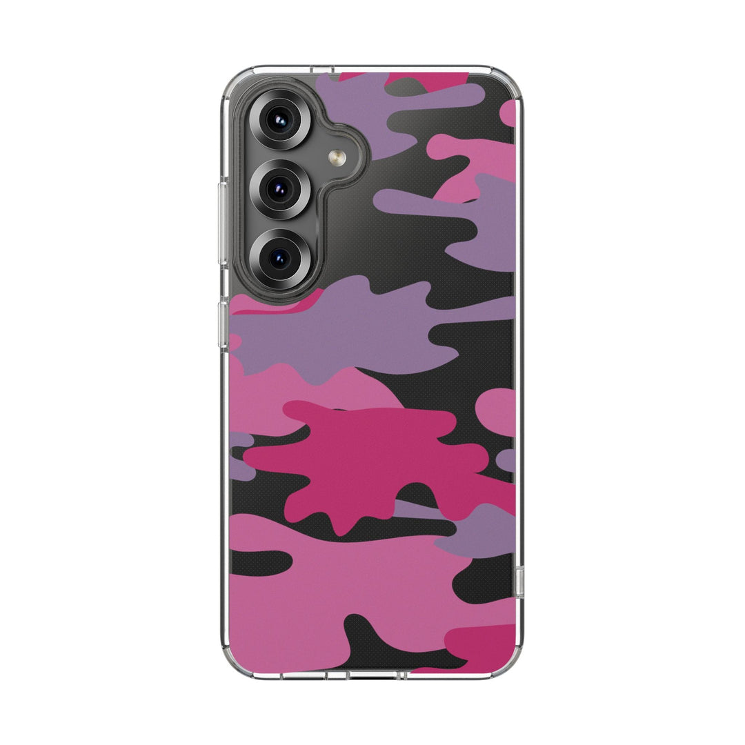 Pink &amp; Purple Camo Clear Impact-Resistant Phone Cases - The Kindness Cause