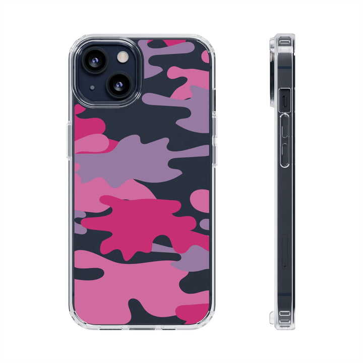 Pink &amp; Purple Camo Clear Impact-Resistant Phone Cases - The Kindness Cause