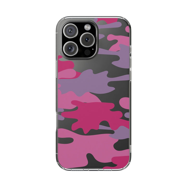 Pink &amp; Purple Camo Clear Impact-Resistant Phone Cases - The Kindness Cause