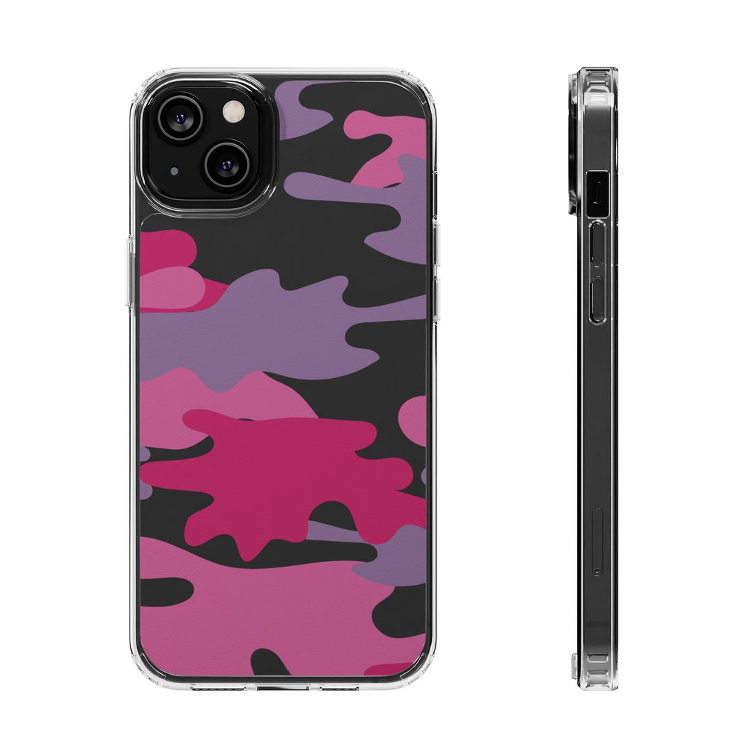 Pink &amp; Purple Camo Clear Impact-Resistant Phone Cases - The Kindness Cause