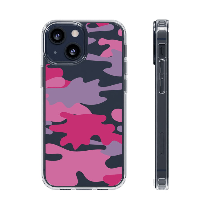 Pink &amp; Purple Camo Clear Impact-Resistant Phone Cases - The Kindness Cause