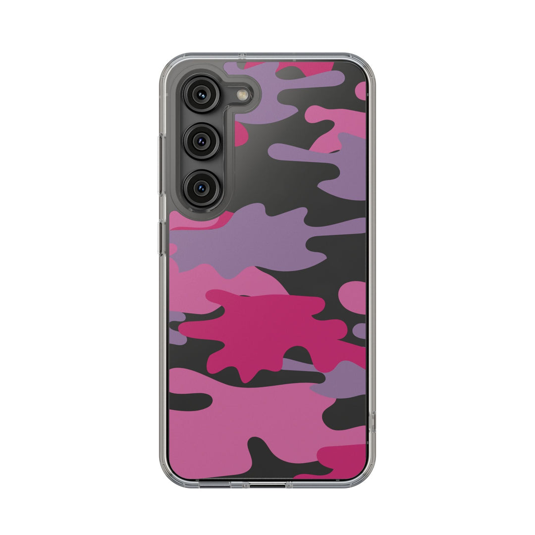 Pink &amp; Purple Camo Clear Impact-Resistant Phone Cases - The Kindness Cause