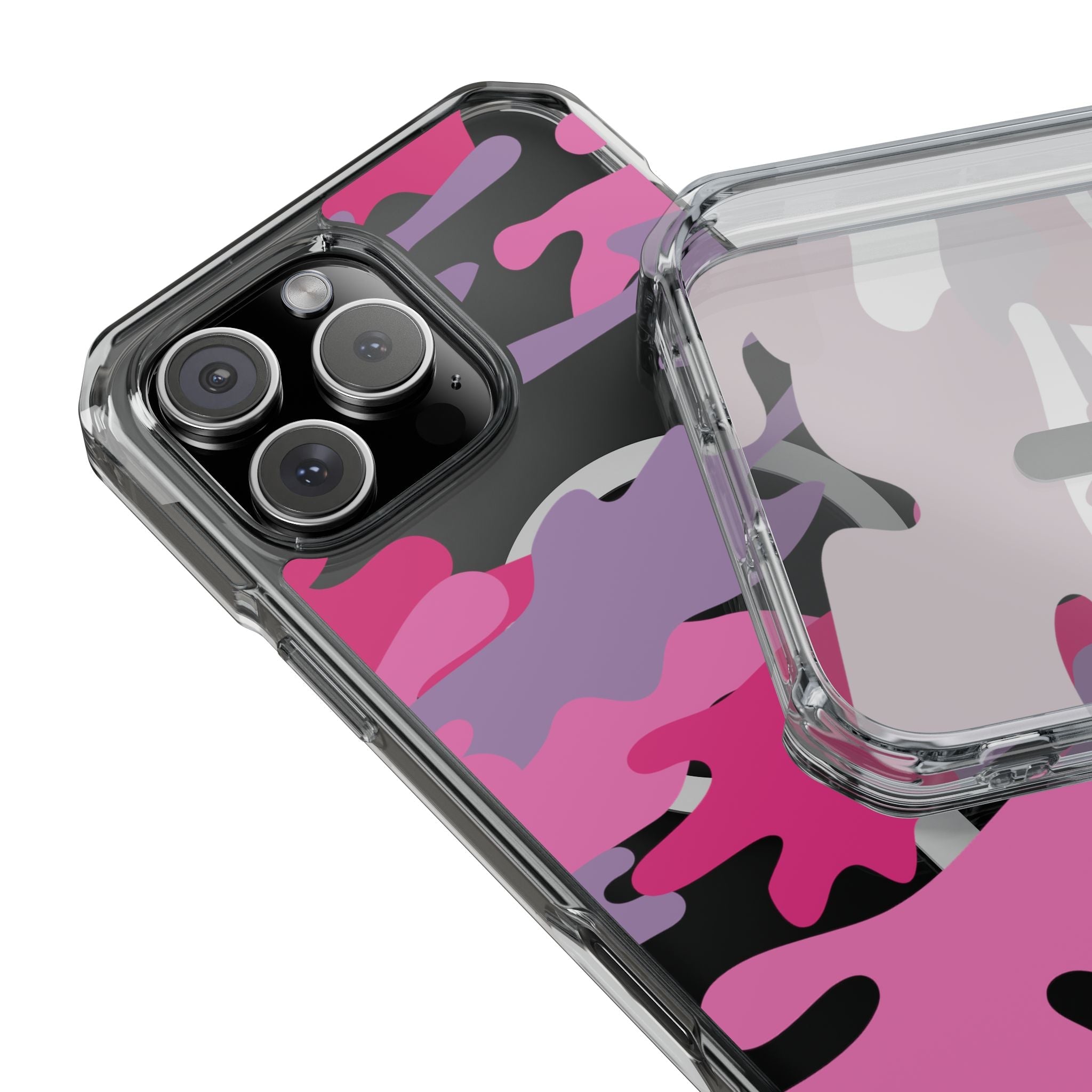 Pink & Purple Magnetic Clear Impact Phone Cases - The Kindness Cause