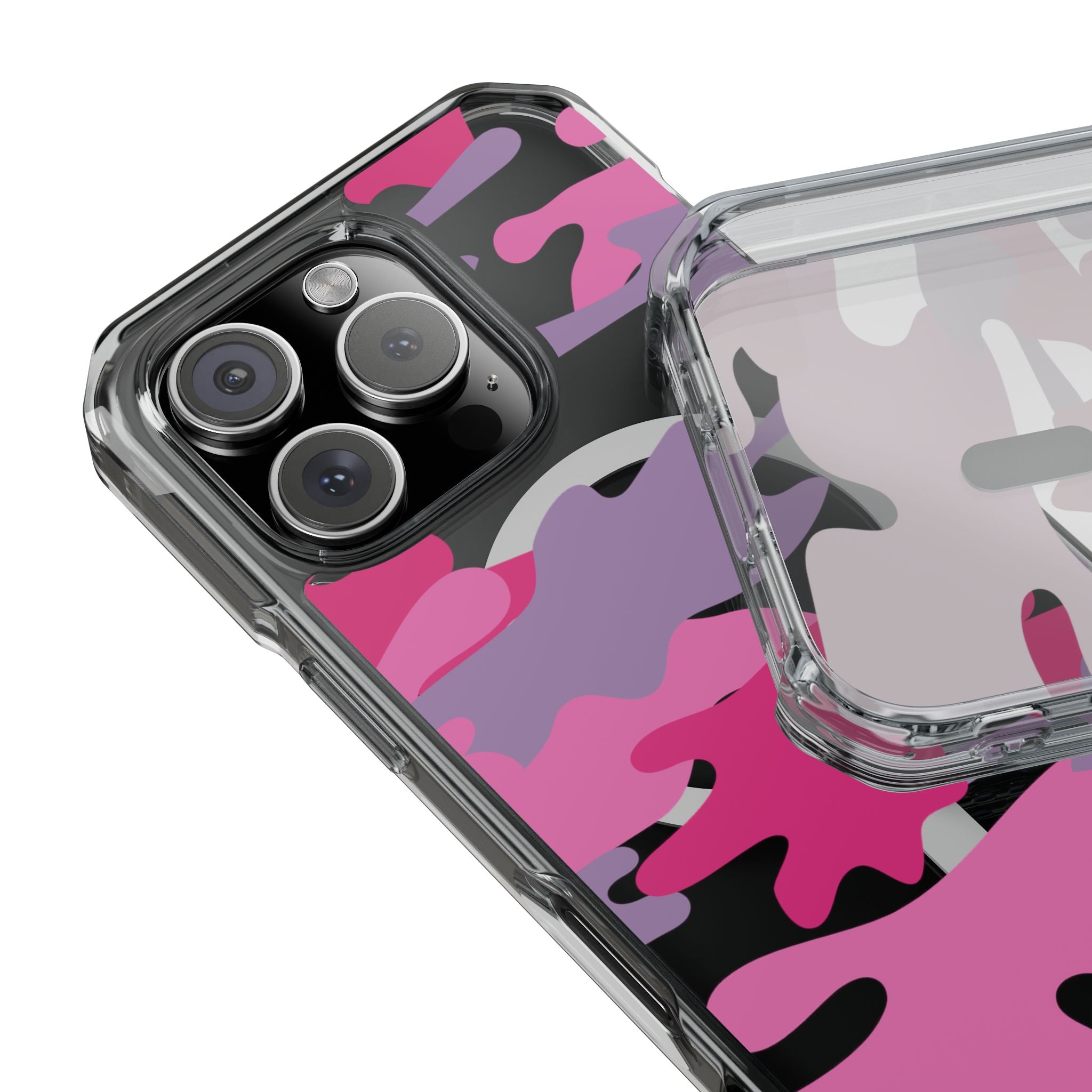 Pink & Purple Magnetic Clear Impact Phone Cases - The Kindness Cause