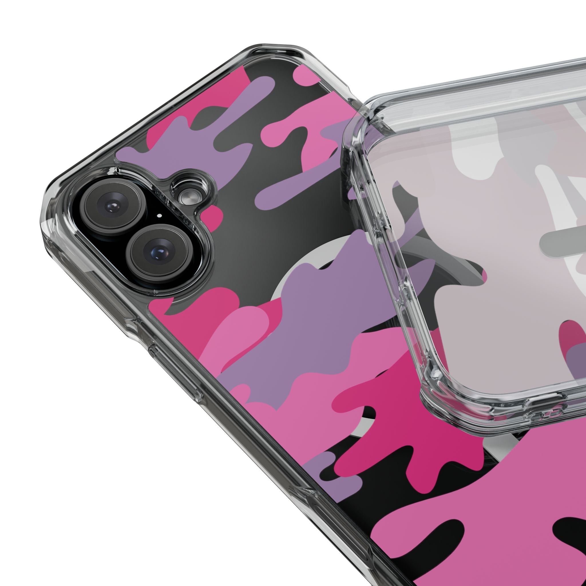 Pink & Purple Magnetic Clear Impact Phone Cases - The Kindness Cause