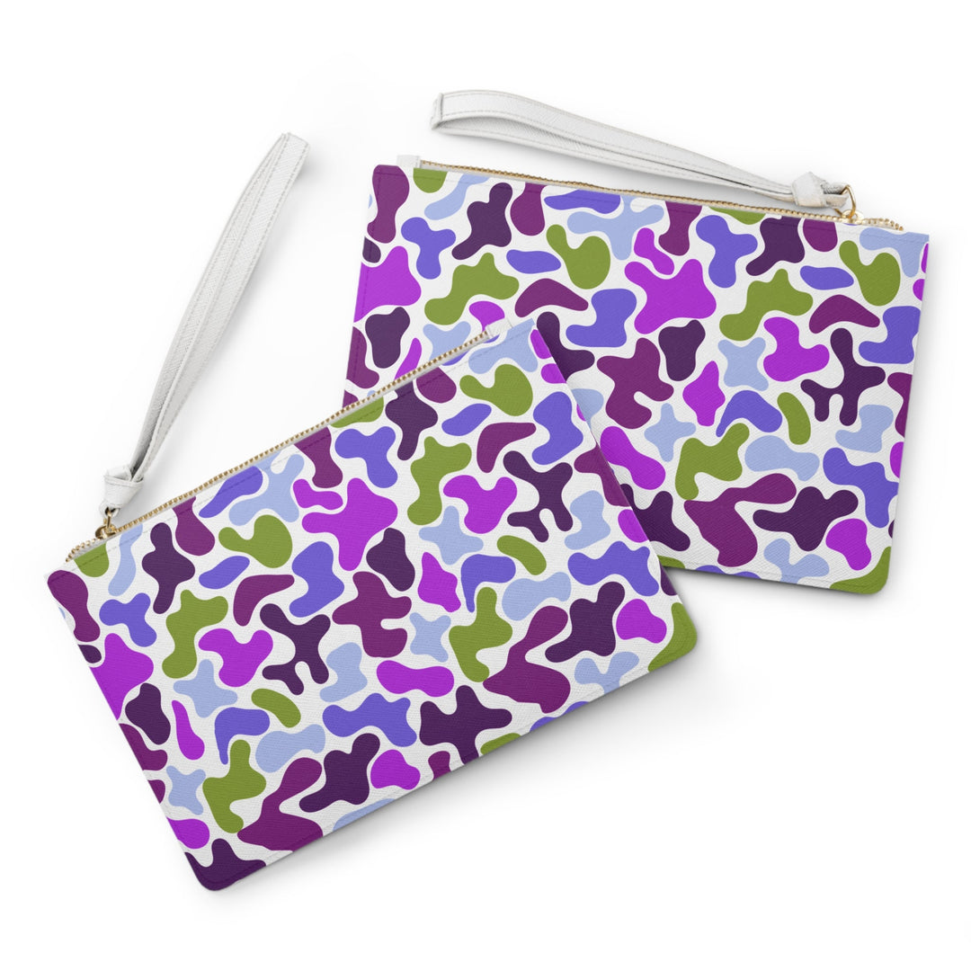 Purple Abstract Camo Clutch Bag - The Kindness Cause