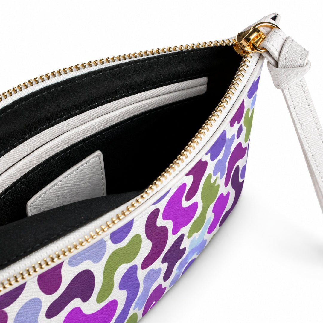 Purple Abstract Camo Clutch Bag - The Kindness Cause