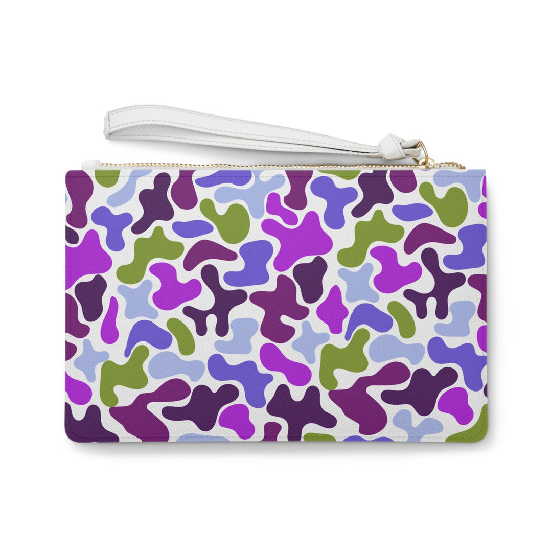 Purple Abstract Camo Clutch Bag - The Kindness Cause