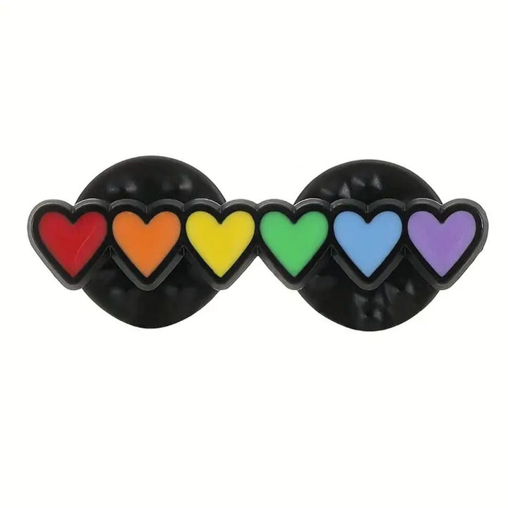 Rainbow Six Heart Enamel Lapel Pin - The Kindness Cause