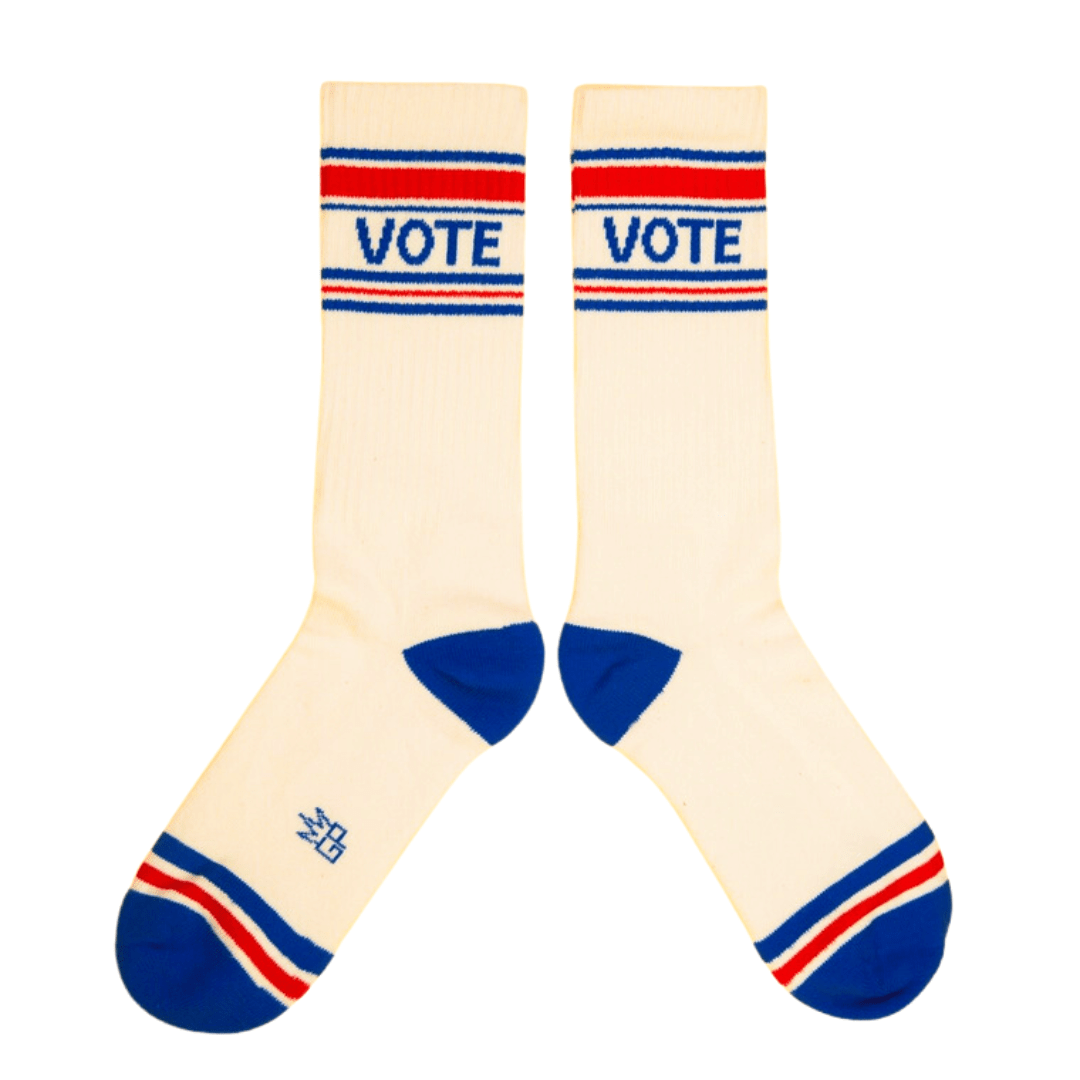 Red White & Blue Vote Crew Socks - The Kindness Cause