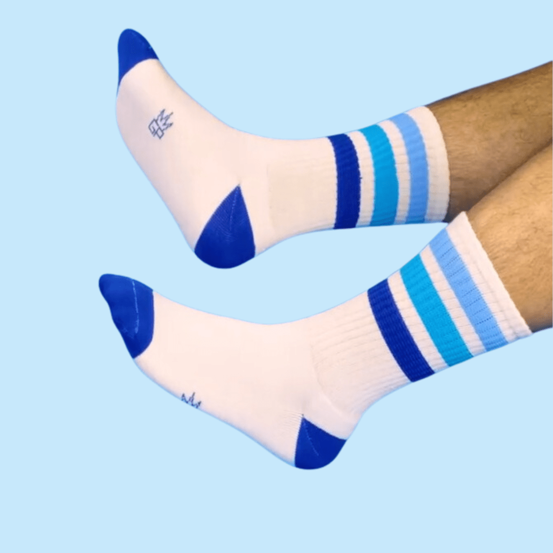 Retro Stripe Gym Crew Socks - The Kindness Cause