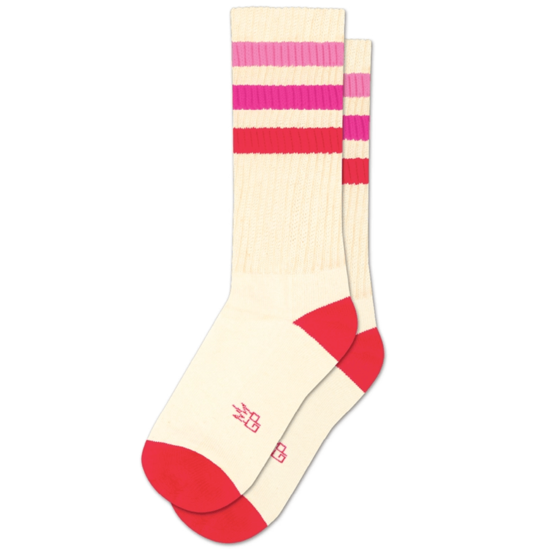 Retro Stripe Gym Crew Socks - The Kindness Cause