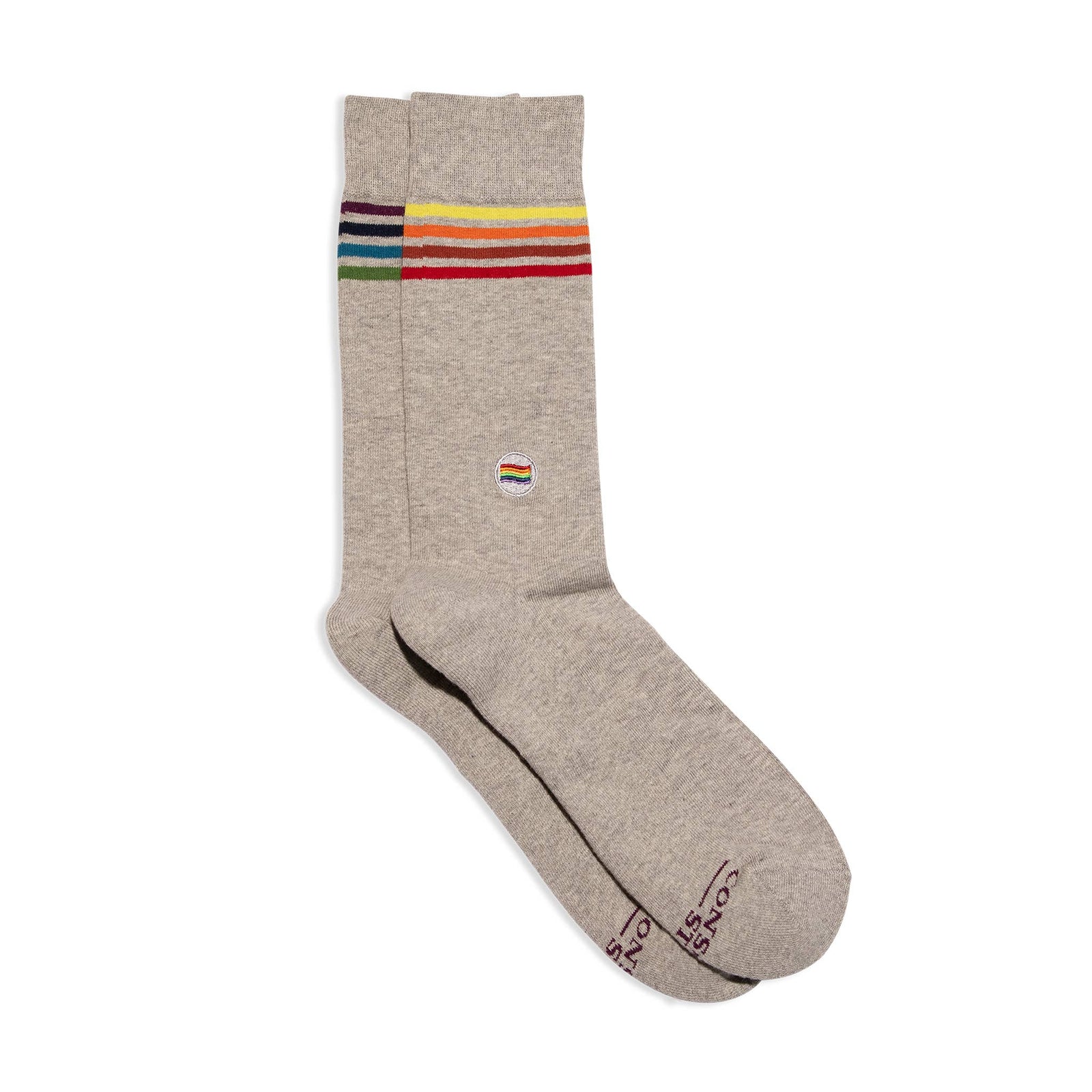 Socks that Save LGBTQ Lives (Alternating Rainbow Stripes) - The Kindness Cause