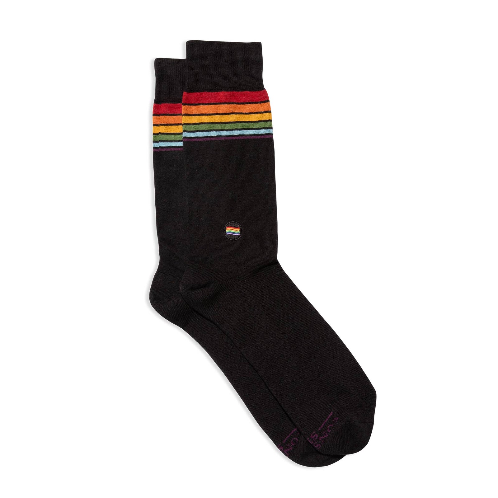 Socks that Save LGBTQ Lives (Classic Rainbow Stripe) - The Kindness Cause