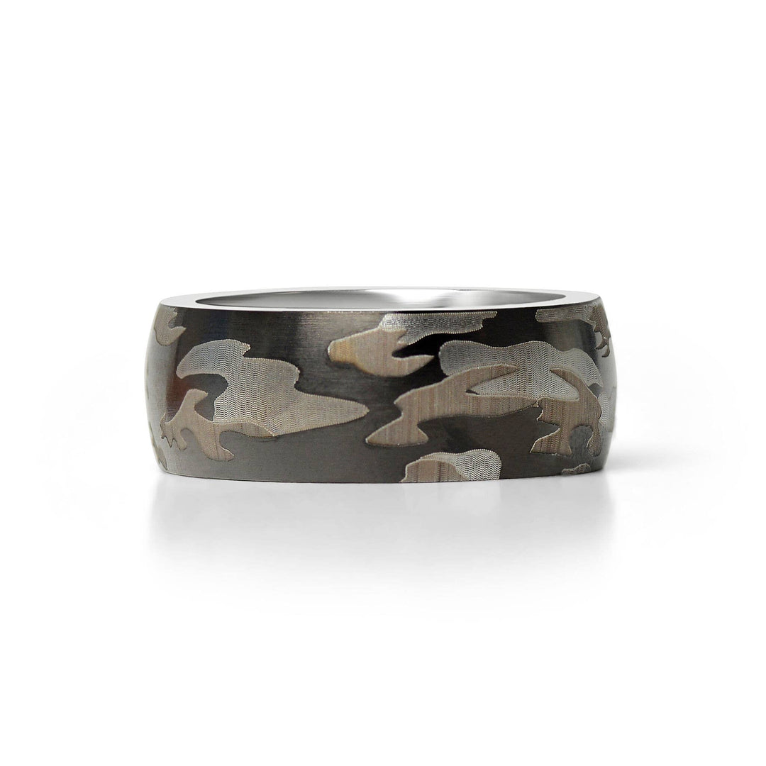 Stainless Steel Camouflage Blank Ring 3mm or 8mm - The Kindness Cause