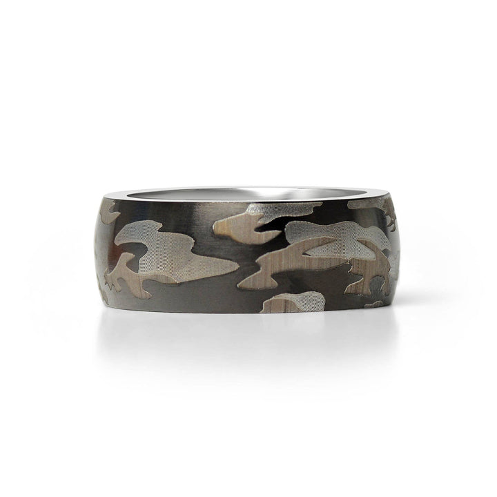 Stainless Steel Camouflage Blank Ring 3mm or 8mm - The Kindness Cause