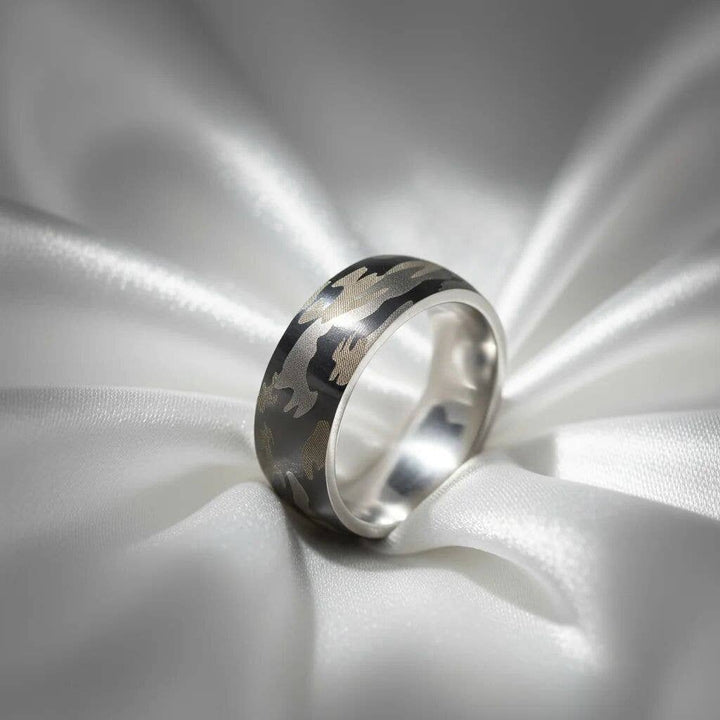 Stainless Steel Camouflage Blank Ring 3mm or 8mm - The Kindness Cause