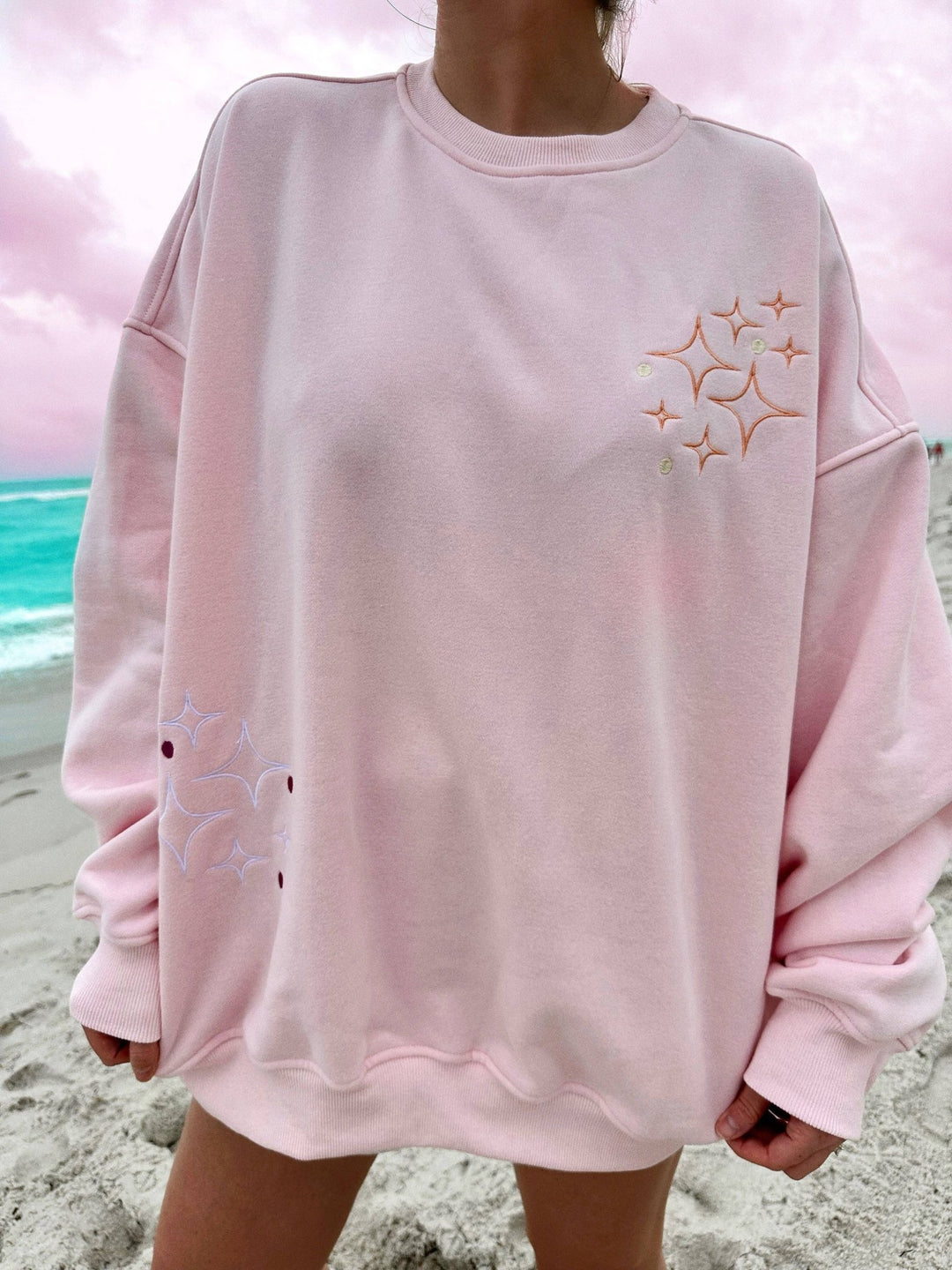 Sunset Rays Embroidered Sweatshirt - The Kindness Cause