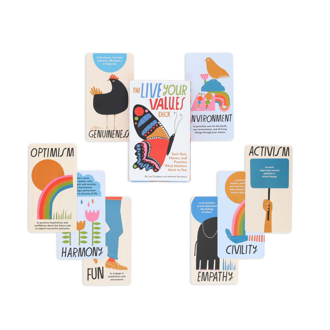 The Live Your Values Deck: Sort Out, Honor, and Practice What Matters Most to You - The Kindness Cause