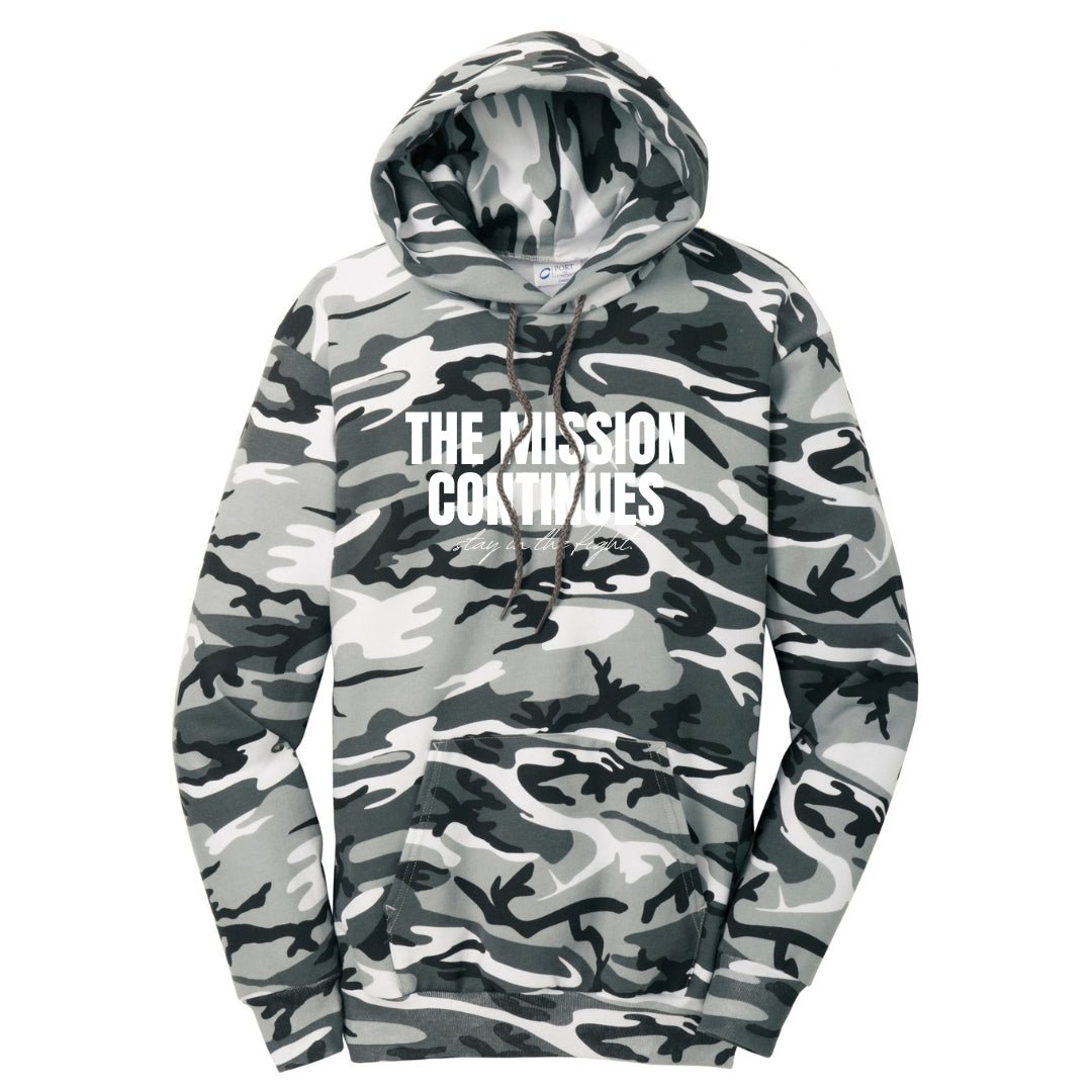 The Mission Continues Core Fleece Camo Pullover Hooded Sweatshirt - The Kindness Cause