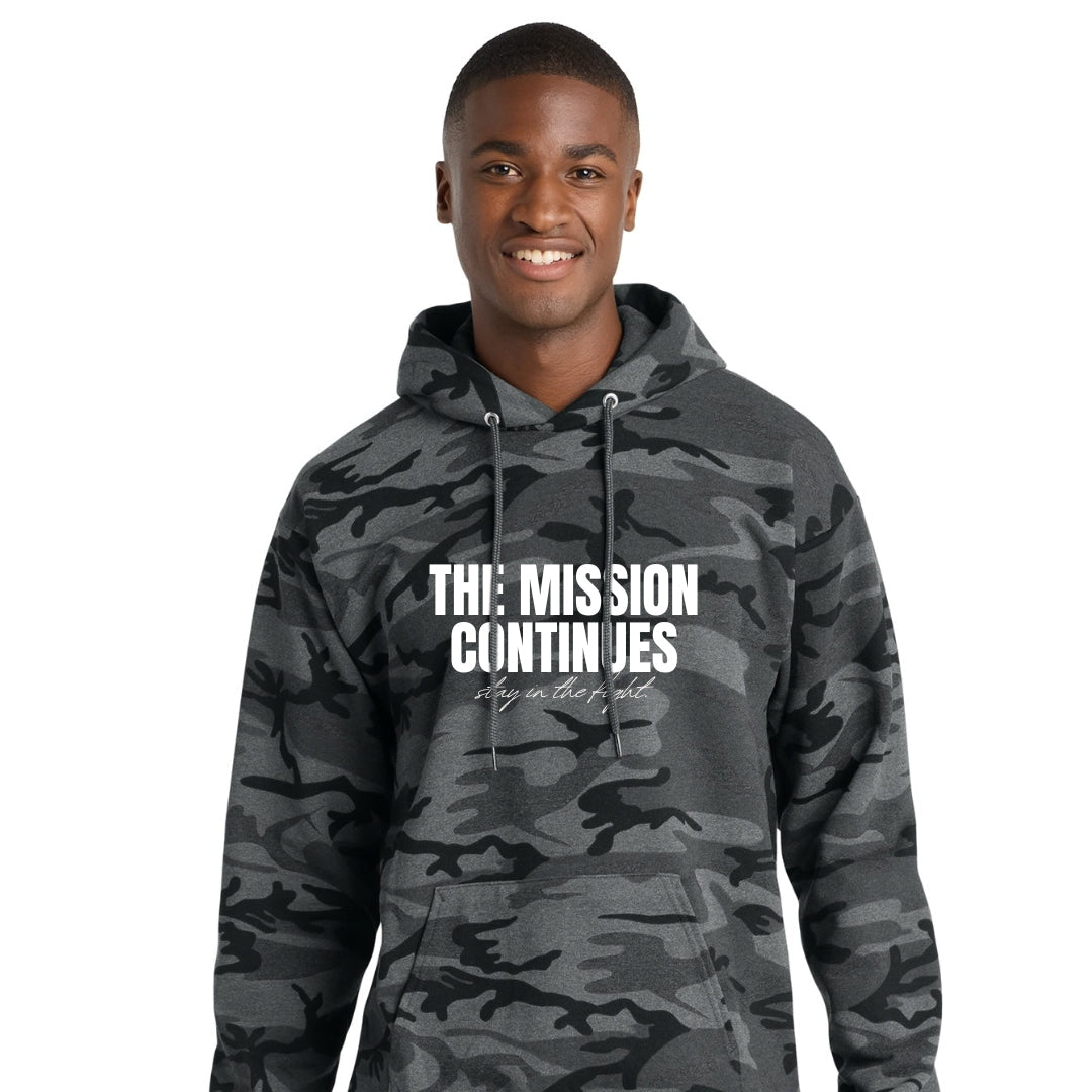 The Mission Continues Core Fleece Camo Pullover Hooded Sweatshirt - The Kindness Cause
