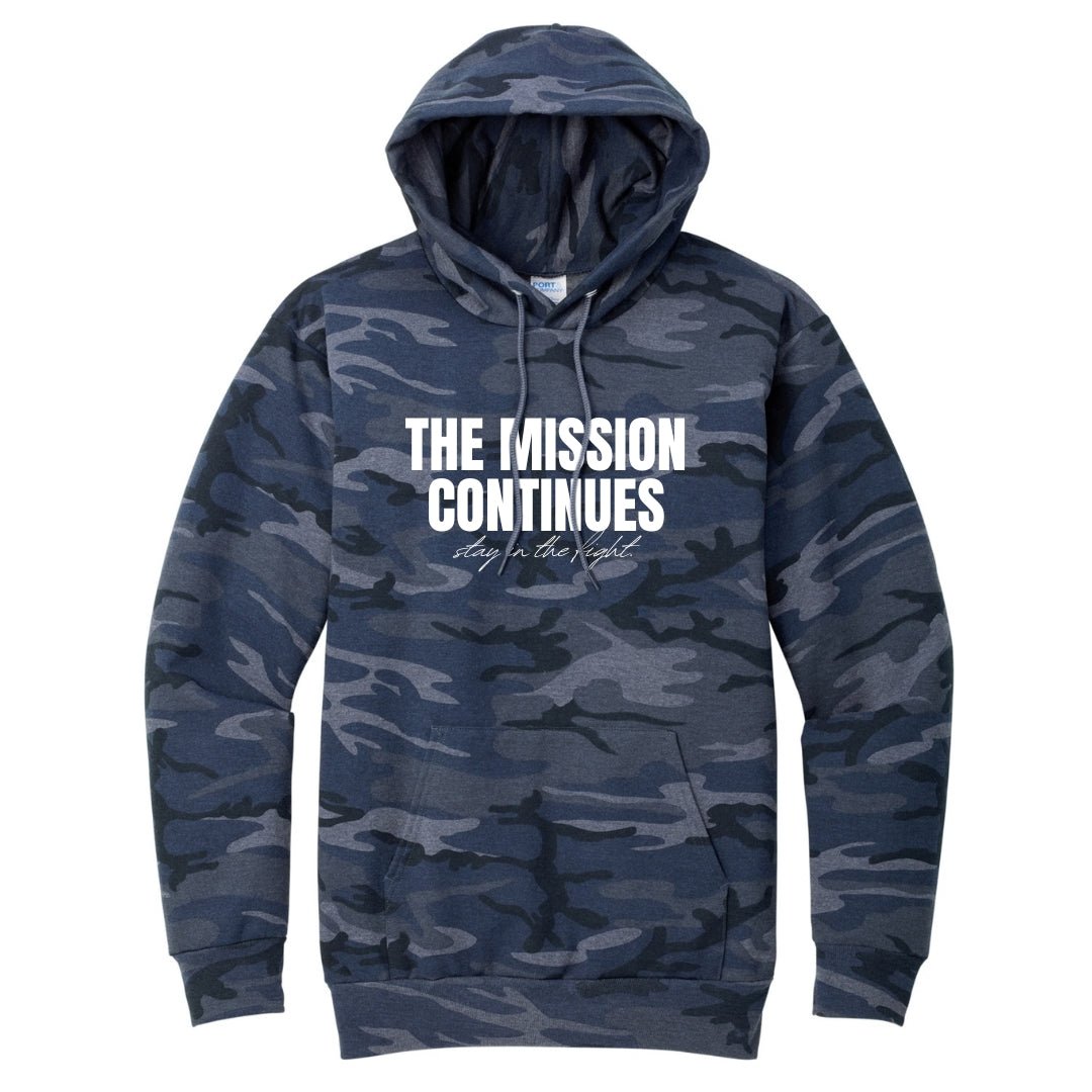 The Mission Continues Core Fleece Camo Pullover Hooded Sweatshirt - The Kindness Cause