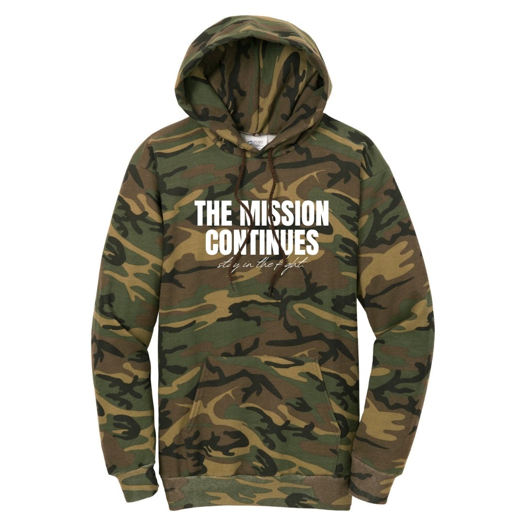 The Mission Continues Core Fleece Camo Pullover Hooded Sweatshirt - The Kindness Cause