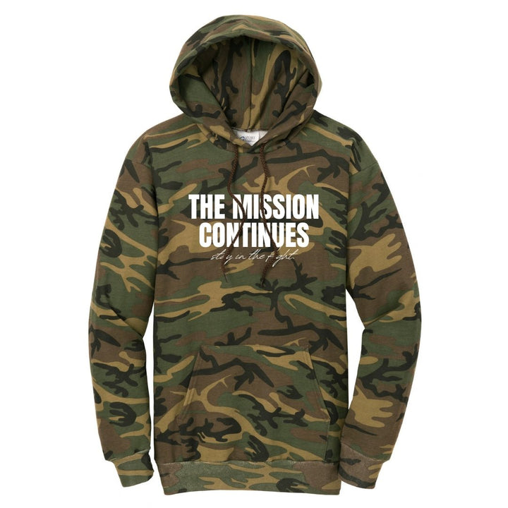 The Mission Continues Core Fleece Camo Pullover Hooded Sweatshirt - The Kindness Cause