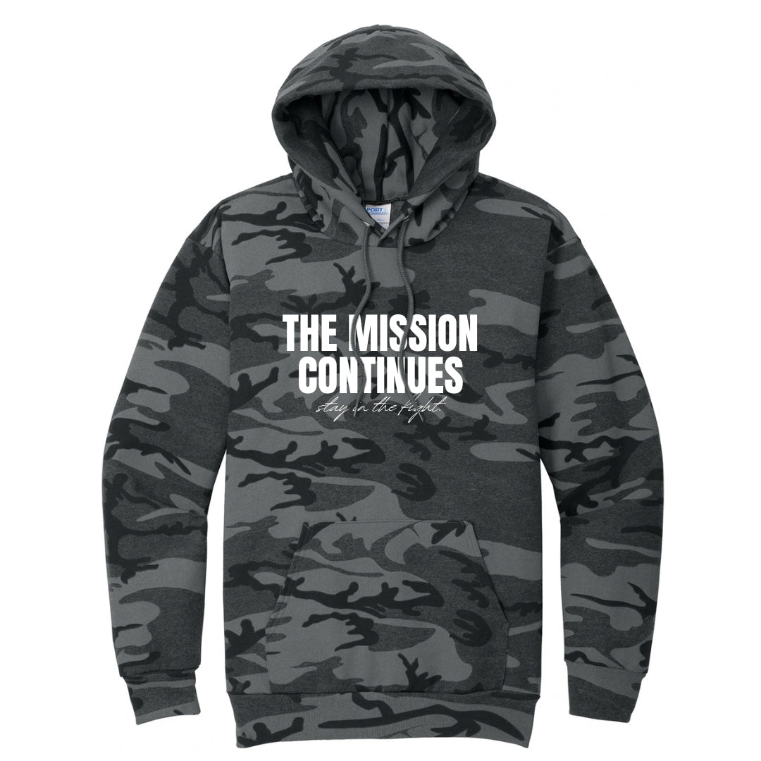 The Mission Continues Core Fleece Camo Pullover Hooded Sweatshirt - The Kindness Cause