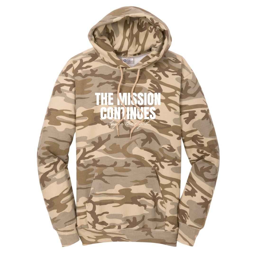 The Mission Continues Core Fleece Camo Pullover Hooded Sweatshirt - The Kindness Cause