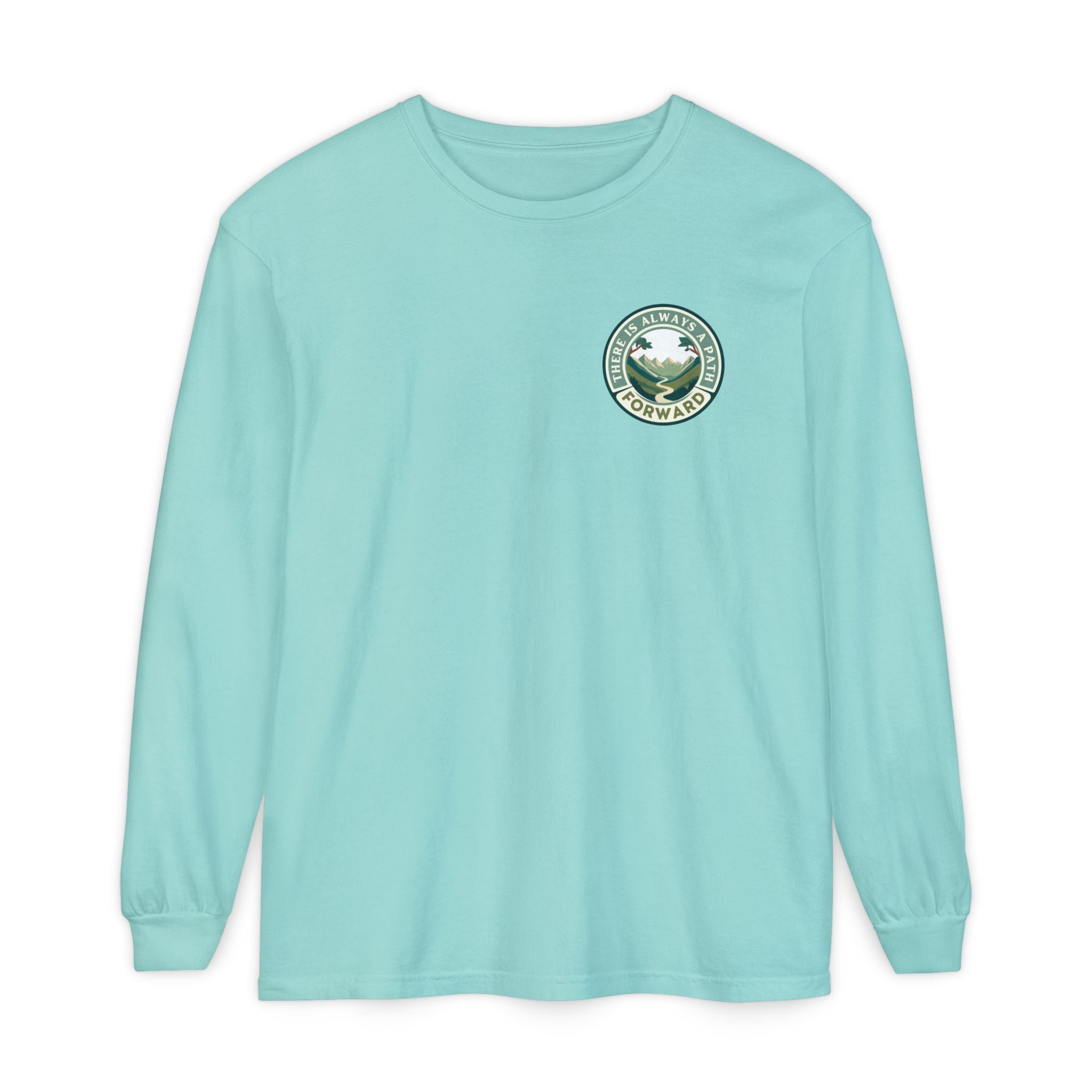 There Is Always A Path Forward Unisex Garment - dyed Long Sleeve T-Shirt - The Kindness Cause