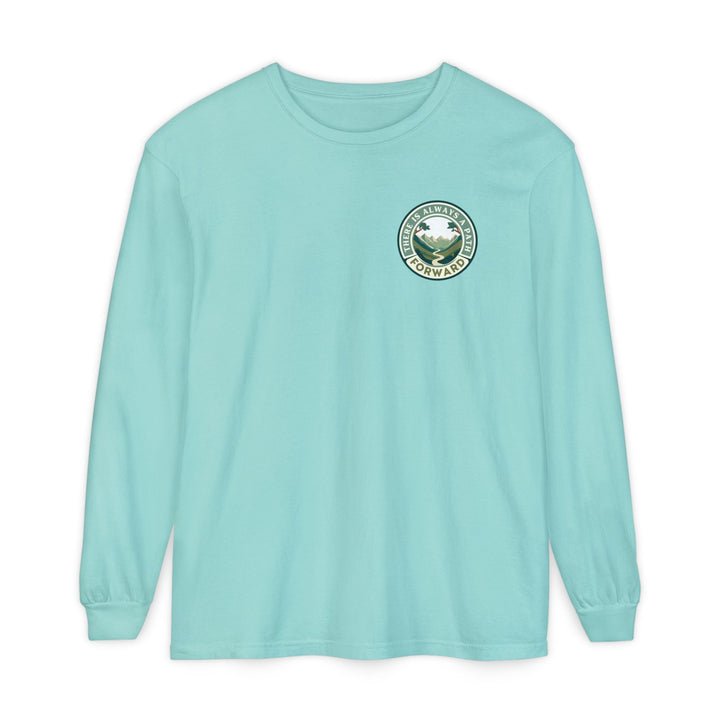 There Is Always A Path Forward Unisex Garment - dyed Long Sleeve T-Shirt - The Kindness Cause