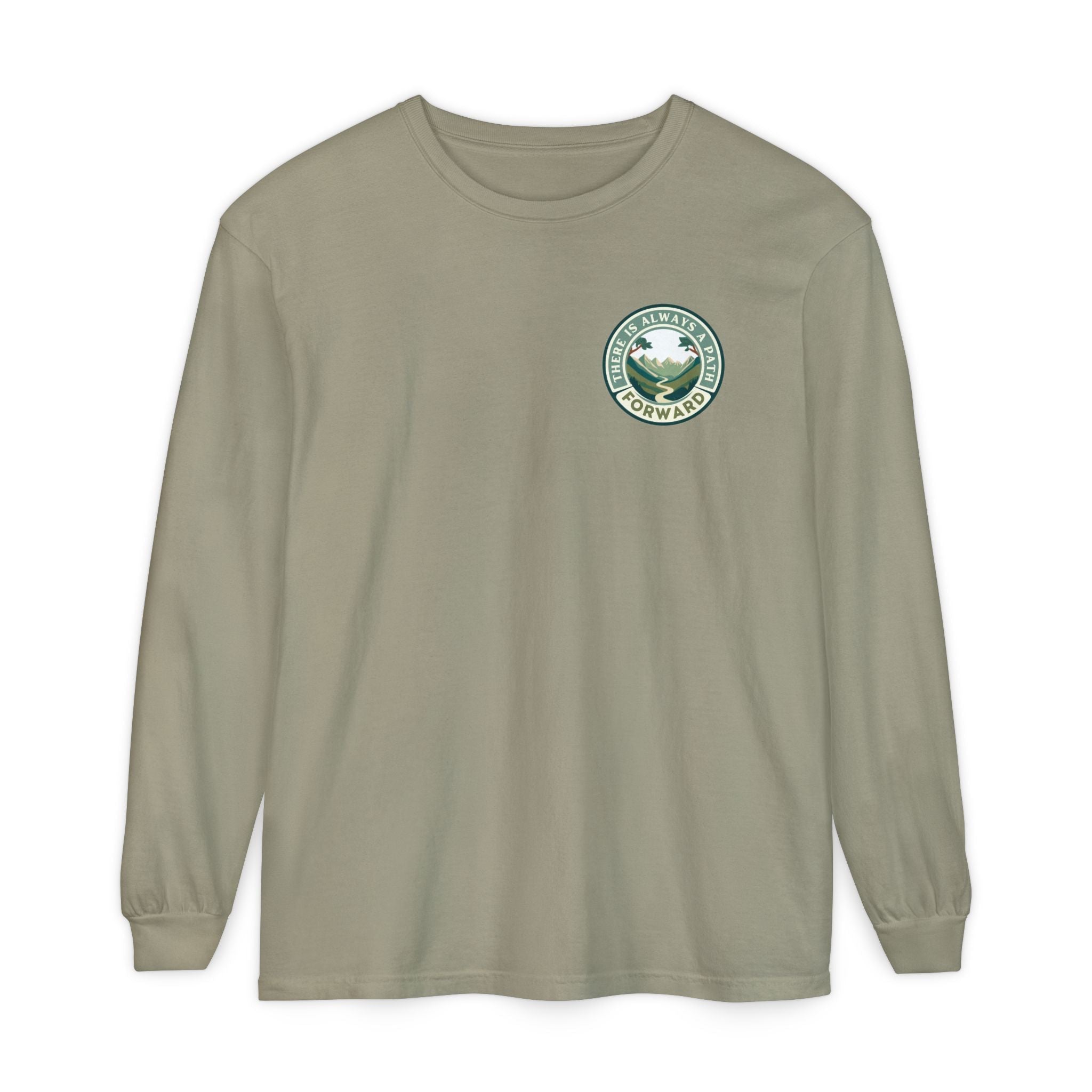 There Is Always A Path Forward Unisex Garment - dyed Long Sleeve T-Shirt - The Kindness Cause