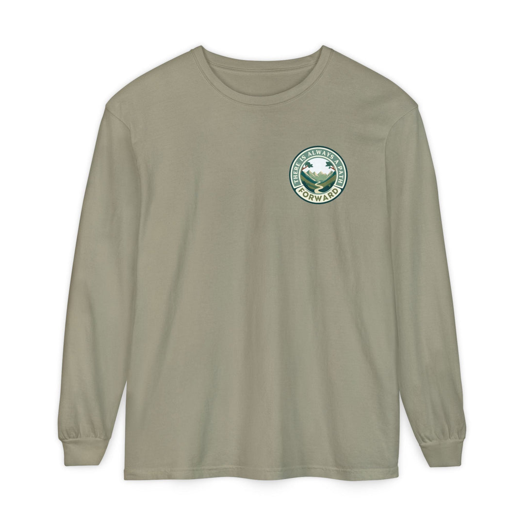 There Is Always A Path Forward Unisex Garment - dyed Long Sleeve T-Shirt - The Kindness Cause