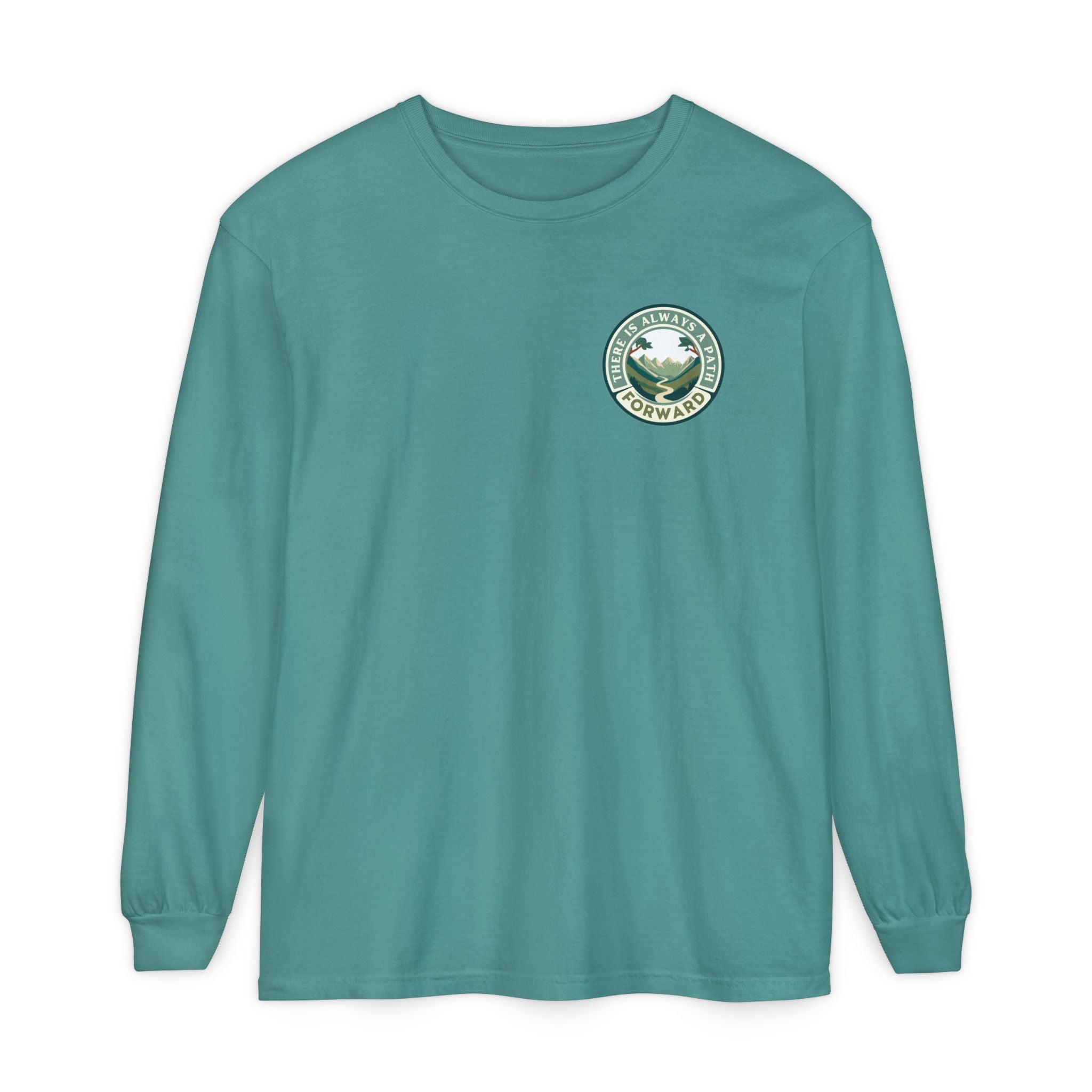 There Is Always A Path Forward Unisex Garment - dyed Long Sleeve T-Shirt - The Kindness Cause
