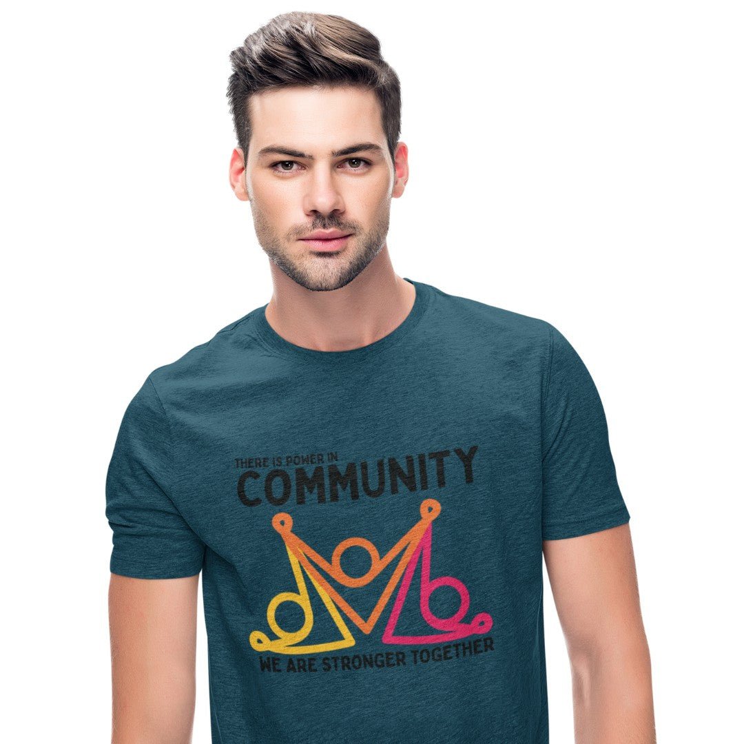 There is Power In Community Unisex Tri - Blend Crew Tee - The Kindness Cause