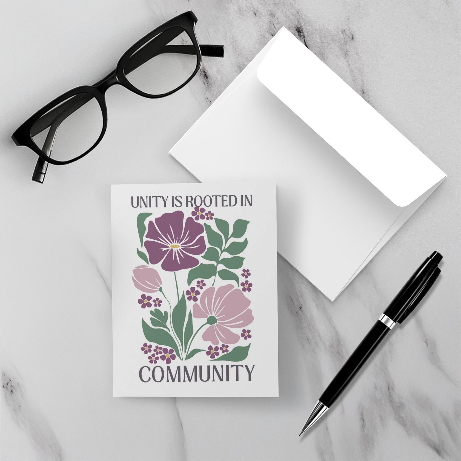 Unity Is Rooted In Community Set of 10 Greeting Cards - The Kindness Cause