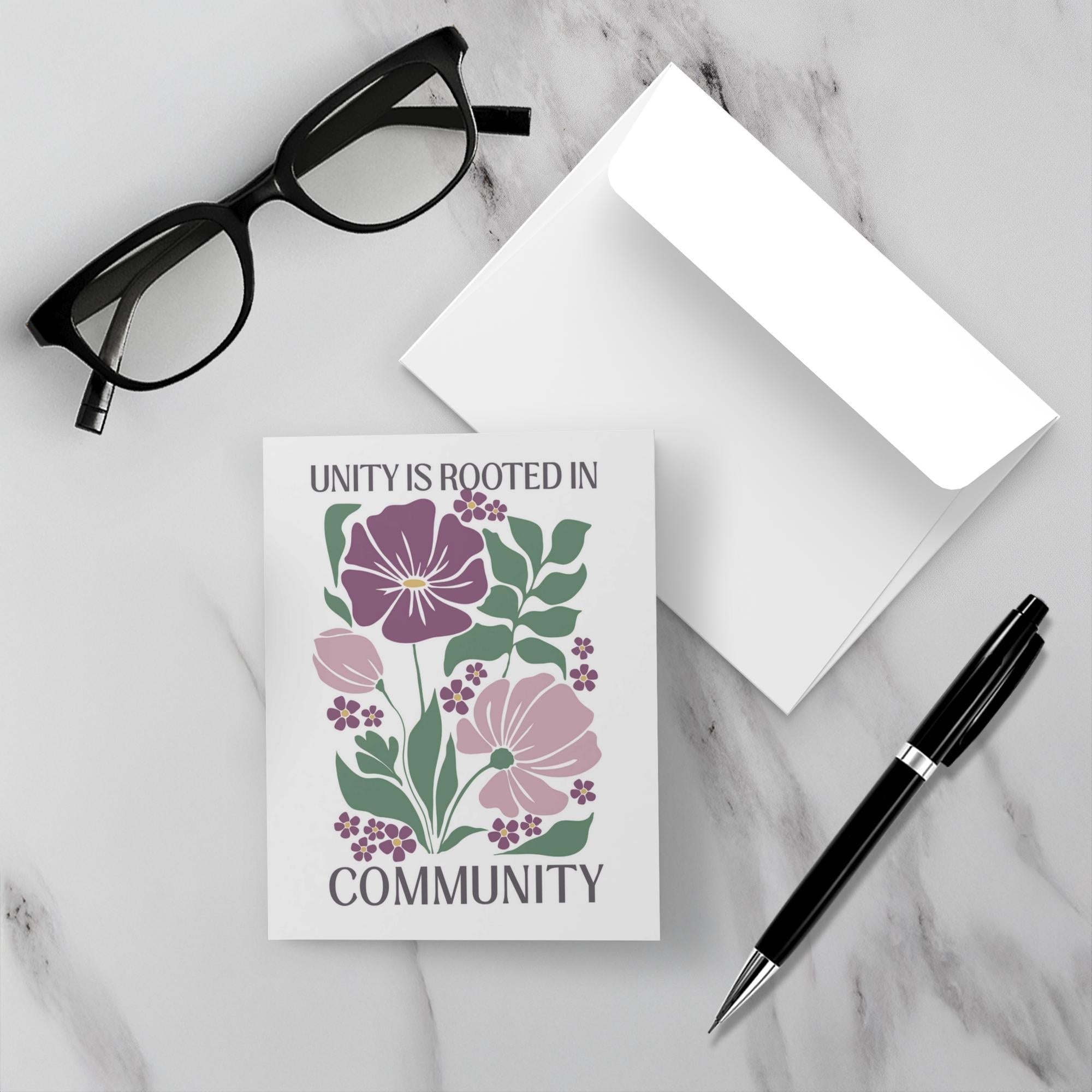 Unity Is Rooted In Community Set of 10 Greeting Cards - The Kindness Cause
