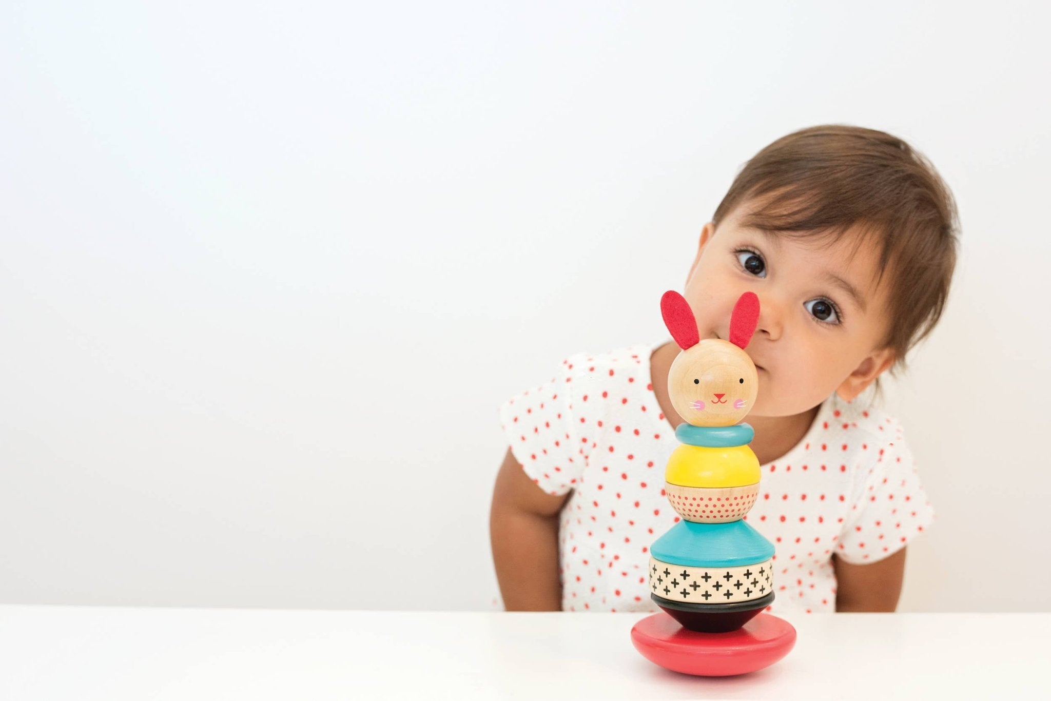 Wooden Rabbit Stacker Toy - The Kindness Cause