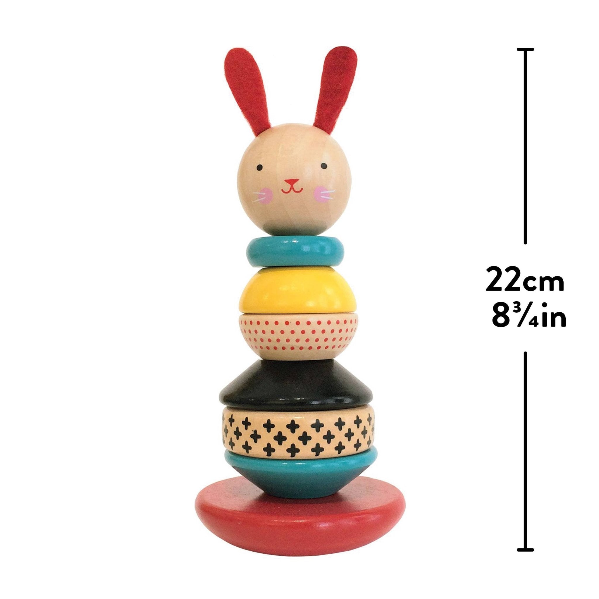 Wooden Rabbit Stacker Toy - The Kindness Cause