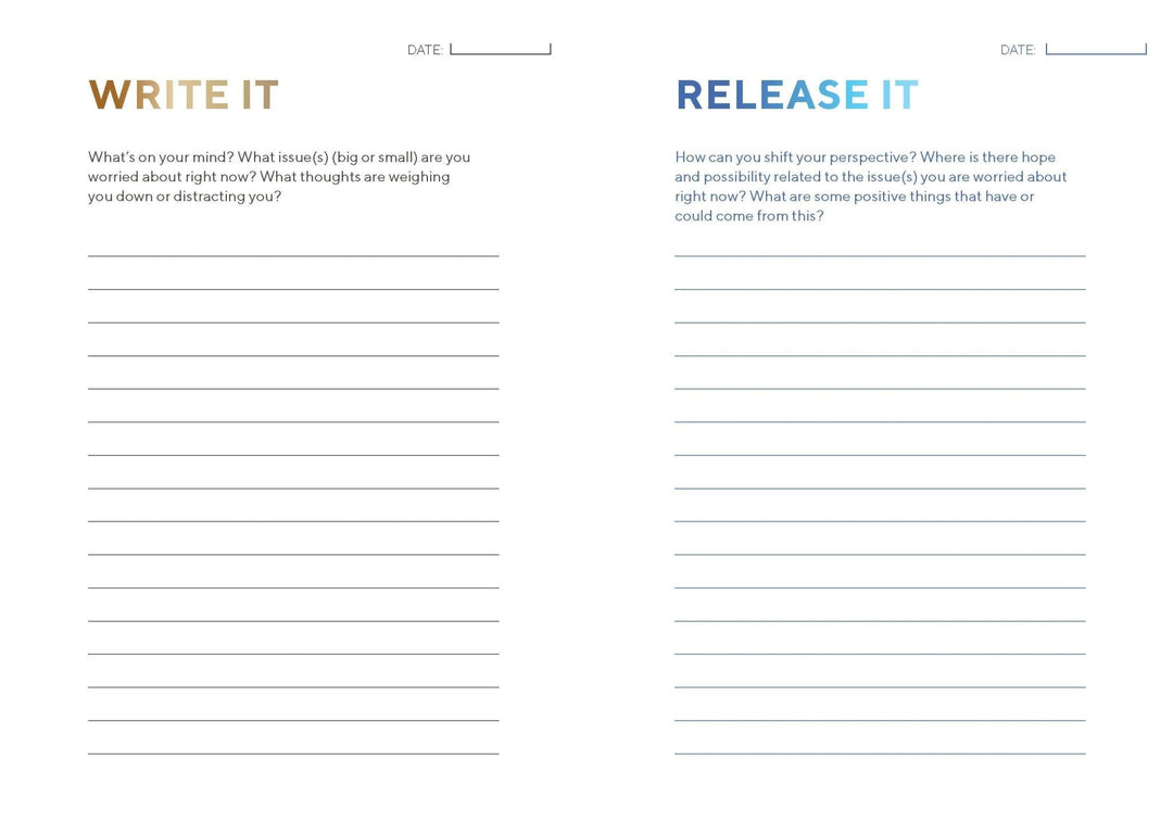 Write and Release Journal: Let Go of Worries and Make Space for Peace - The Kindness Cause