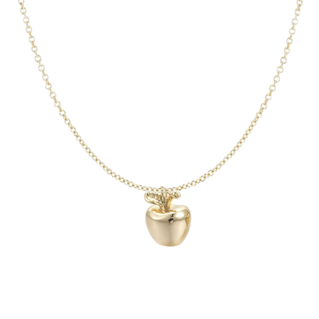 18K Gold Plated Apple Teacher Necklace - The Kindness Cause