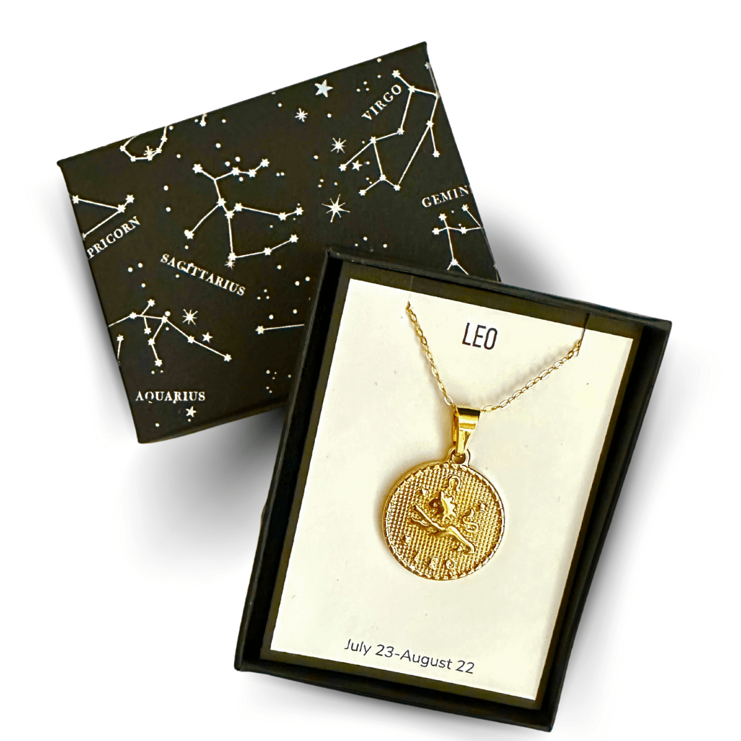 18K Gold Plated Astrology Sign Pendant Necklaces - The Kindness Cause