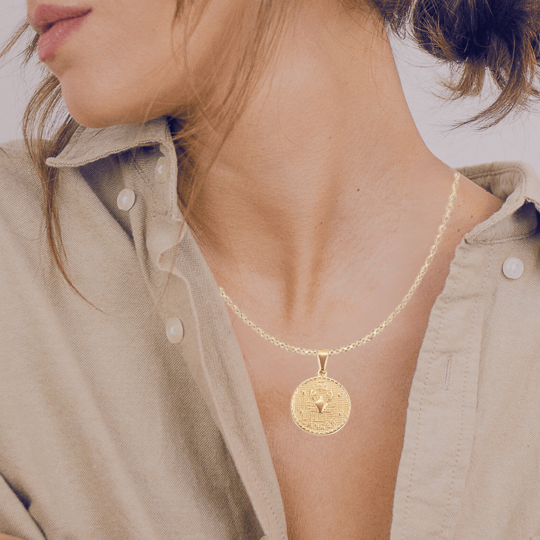 18K Gold Plated Astrology Sign Pendant Necklaces - The Kindness Cause