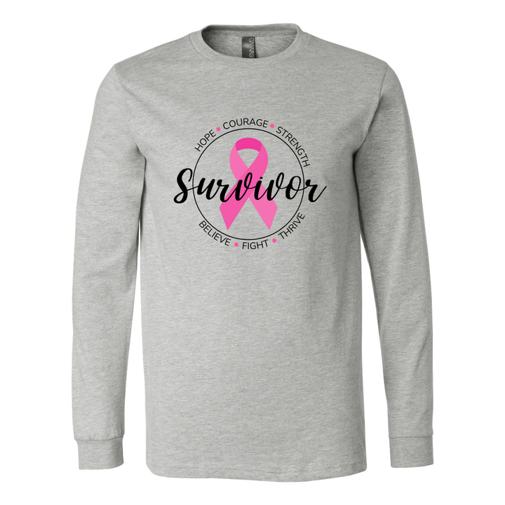 Breast Cancer Survivor Long Sleeve Jersey Tee