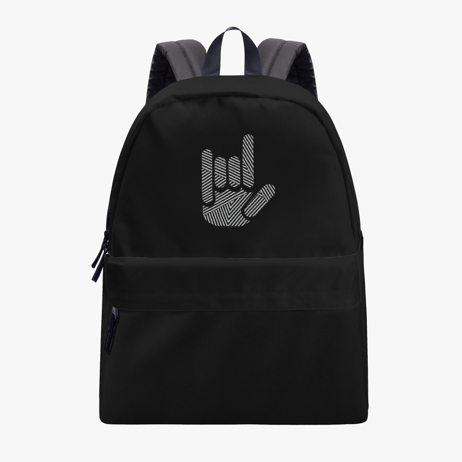 ASL I Love You Stripe Hand Canvas Backpack - The Kindness Cause
