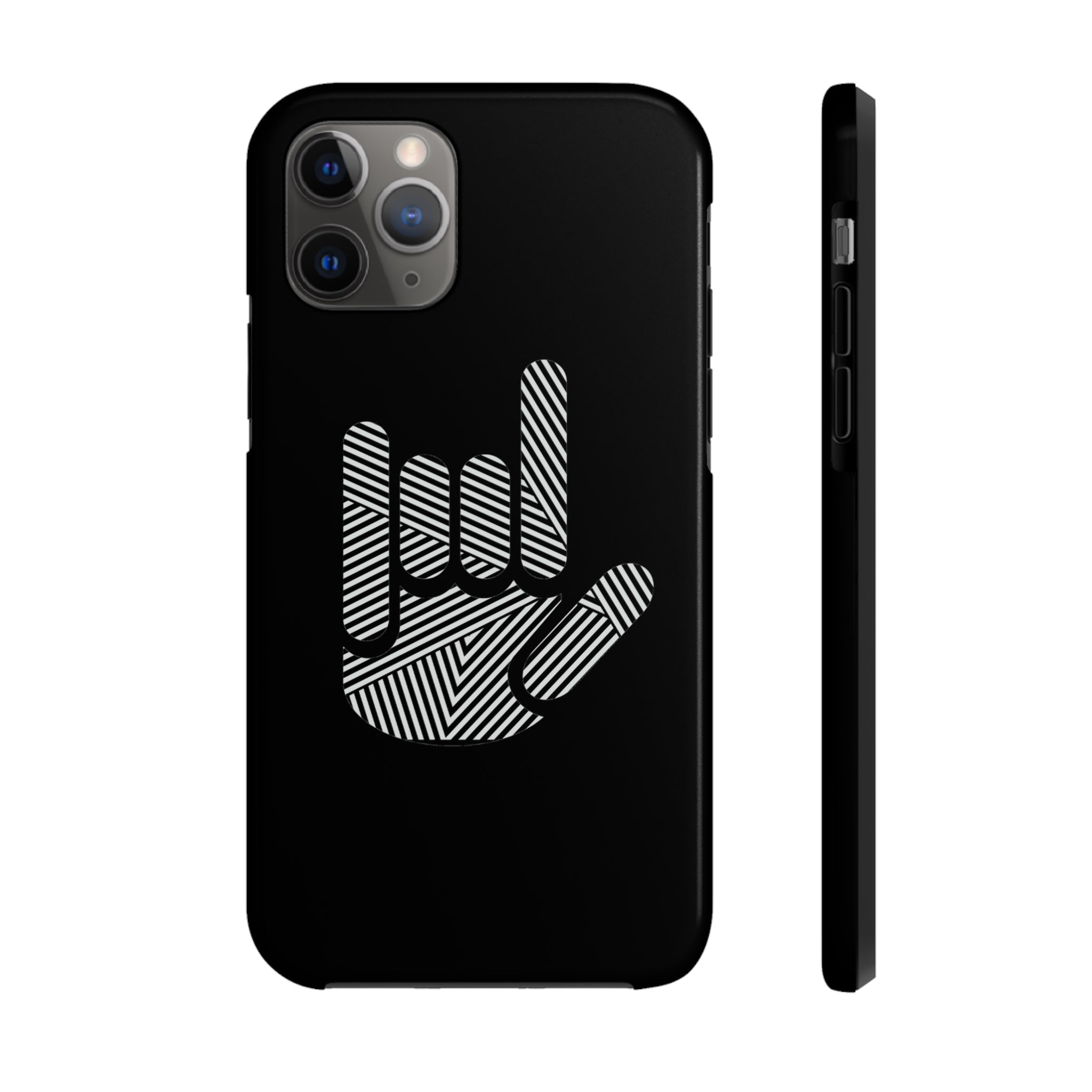 ASL I Love You Stripe Hand Tough Phone Cases - The Kindness Cause