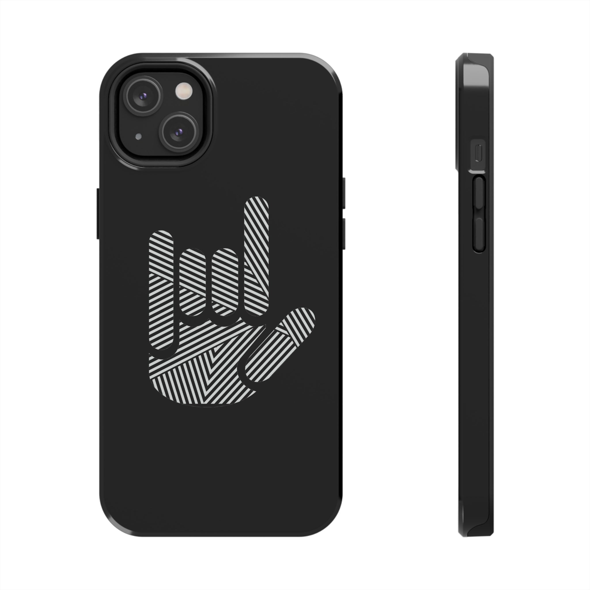 ASL I Love You Stripe Hand Tough Phone Cases - The Kindness Cause